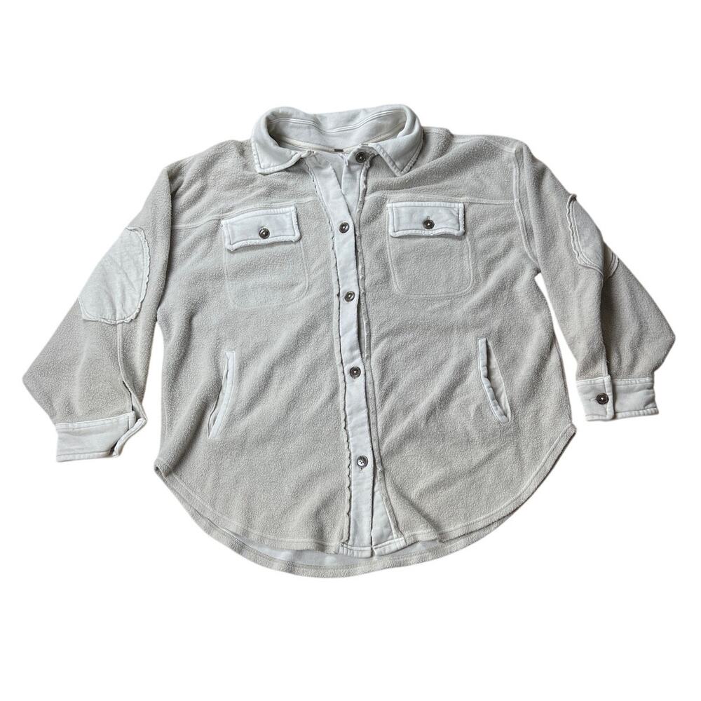 Free People Ruby Shacket Fleece Jacket Women's M - Picture 1 of 6